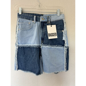 NWT - Denim “The Ragged Priest” Patchwork Denim Shorts- Size 24
